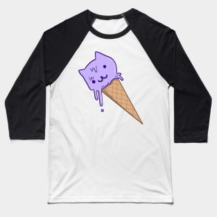 Adorable cat ice cream Baseball T-Shirt